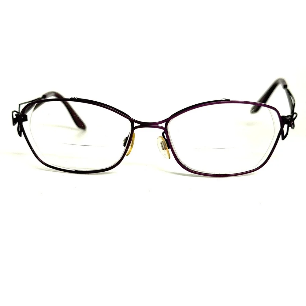 Gisela Purple Metal Eyeglass‎ Frames 701063 col.45 135 Glitter Detail Womens